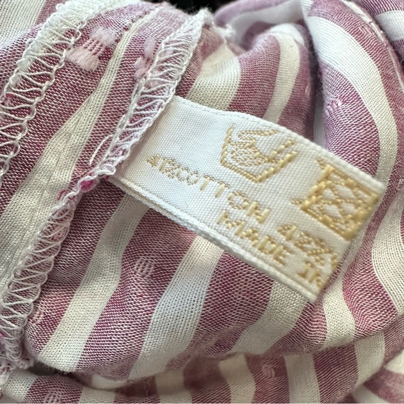 Anna Mason UK Sz 12 US Sz 8 Blouse Striped Ruffles - Picture 13 of 16